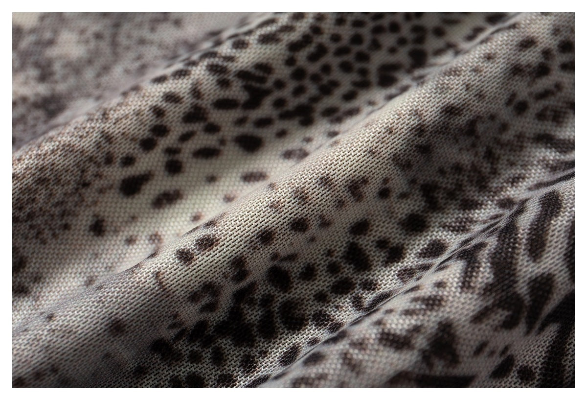 DAXUEN grey black white dynamic animal print wrap skirt