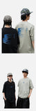 DAXUEN white oversized blue wave graphic t-shirt