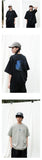 DAXUEN white oversized blue wave graphic t-shirt