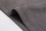 DAXUEN dark grey oversized curved color-blocked t-shirt