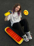 DAXUEN light grey marl 'Youare Come' graphic tee — model photo