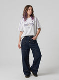 DAXUEN light grey marl 'Youare Come' graphic tee — model photo