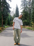 DAXUEN light grey marl 'Youare Come' graphic tee — model photo