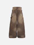 DAXUEN High-waisted wide-leg pants in earthy brown color