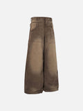 DAXUEN High-waisted wide-leg pants in earthy brown color