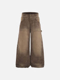 DAXUEN High-waisted wide-leg pants in earthy brown color
