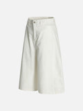 DAXUEN Ecru high-waisted wide-leg culottes