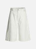 DAXUEN Ecru high-waisted wide-leg culottes