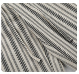 DAXUEN ecru wide-leg striped casual pants