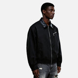 DAXUEN Men's relaxed-fit black bomber jacket