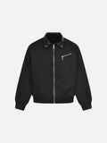 DAXUEN Men's relaxed-fit black bomber jacket