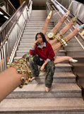 DAXUEN edgy-camouflage-cargo-pants — model photo