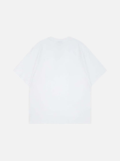 DAXUEN Embellished crew neck T-shirt in black and white