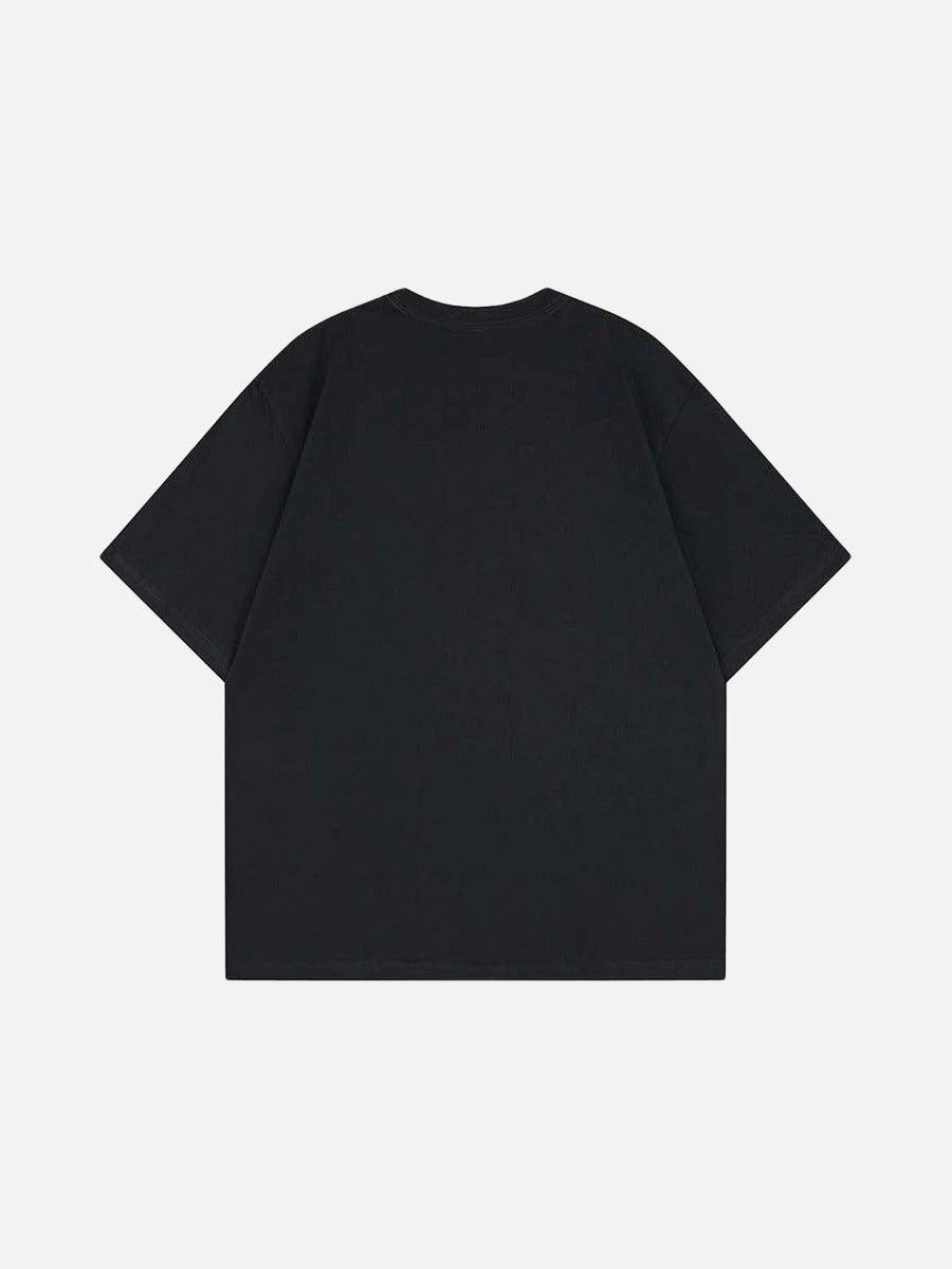 DAXUEN Embellished crew neck T-shirt in black and white