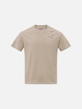 DAXUEN Short-sleeved crew-neck t-shirt with metal embellishments