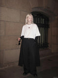 DAXUEN Oversized short-sleeved crew neck t-shirt — model photo