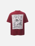 DAXUEN Oversized short-sleeve graphic t-shirt with raw edges