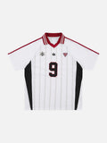 DAXUEN Pinstripe Number 9 Terrace Polo
