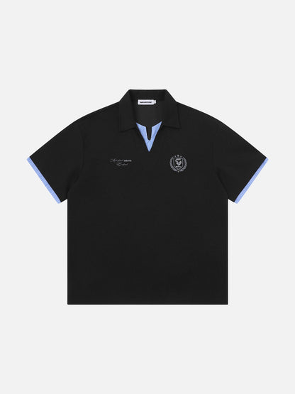 DAXUEN Short-sleeve polo shirt with striped details and embroidery