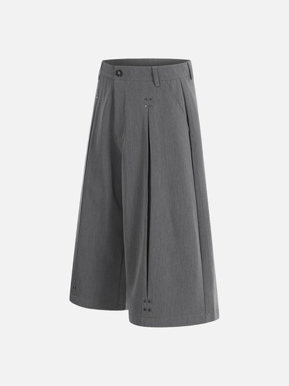 DAXUEN Wide-leg culotte pants in dark grey