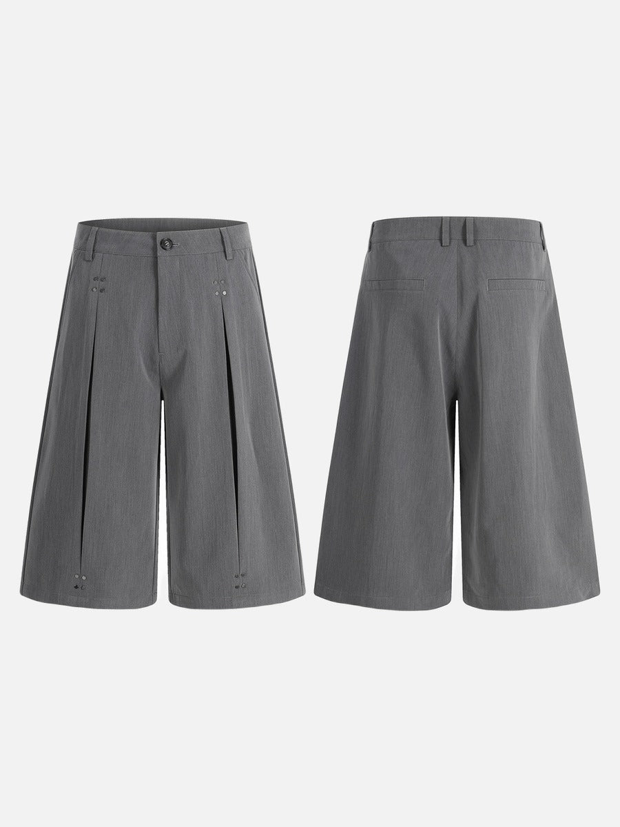 DAXUEN Wide-leg culotte pants in dark grey