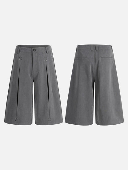 DAXUEN Wide-leg culotte pants in dark grey