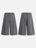 DAXUEN Wide-leg culotte pants in dark grey