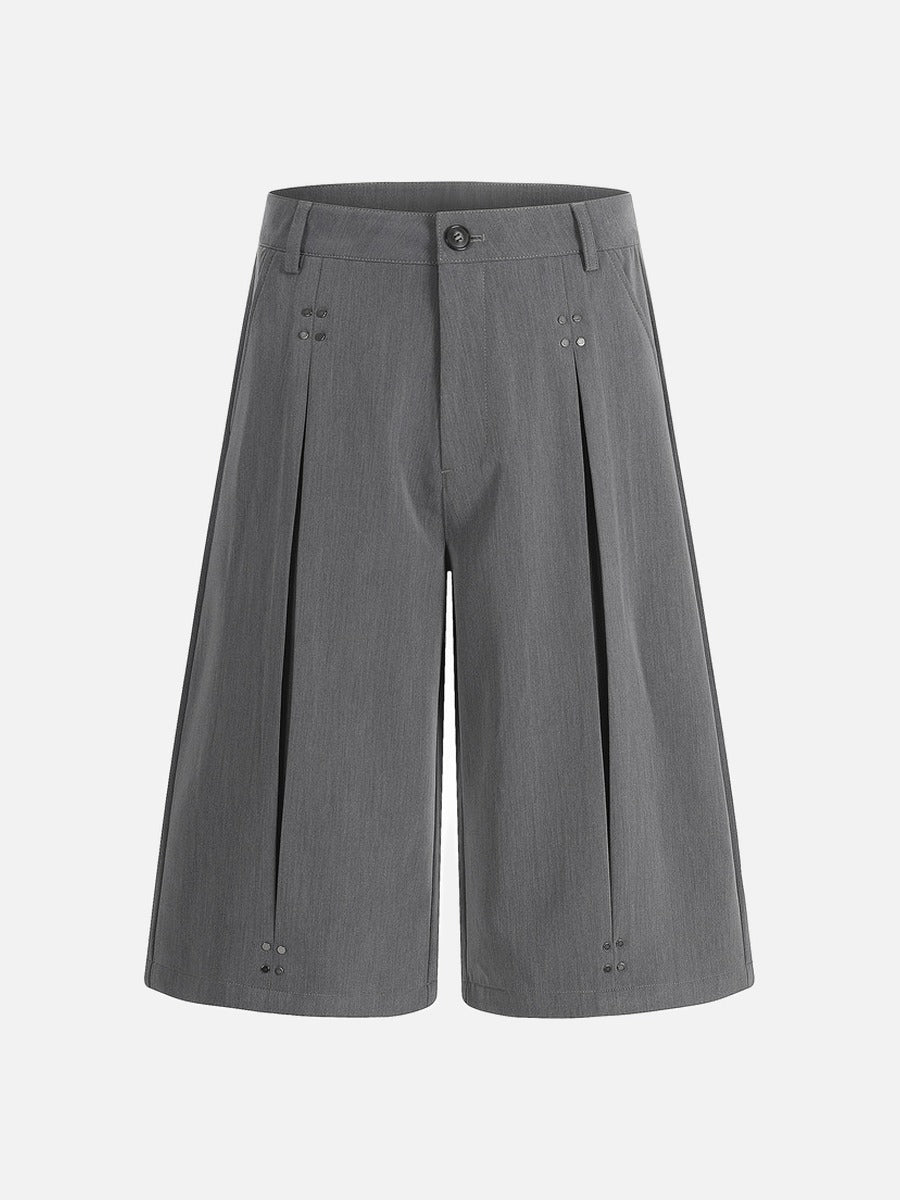 DAXUEN Wide-leg culotte pants in dark grey
