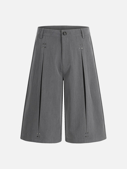 DAXUEN Wide-leg culotte pants in dark grey