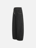 DAXUEN Wide-leg denim jeans with metal details