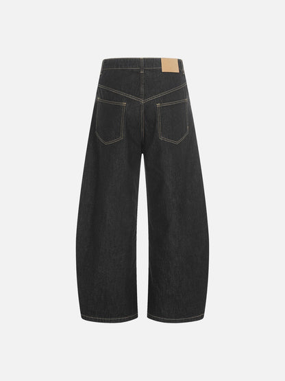 DAXUEN Wide-leg denim jeans with metal details