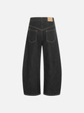 DAXUEN Wide-leg denim jeans with metal details
