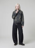 DAXUEN Wide-leg denim jeans with metal details — model photo