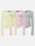 DAXUEN Efficacious slim-fit long sleeve top with graphic