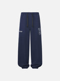 Elaborate Crest Graphics Oversized Sweatpants