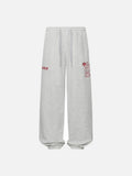 Elaborate Crest Graphics Oversized Sweatpants
