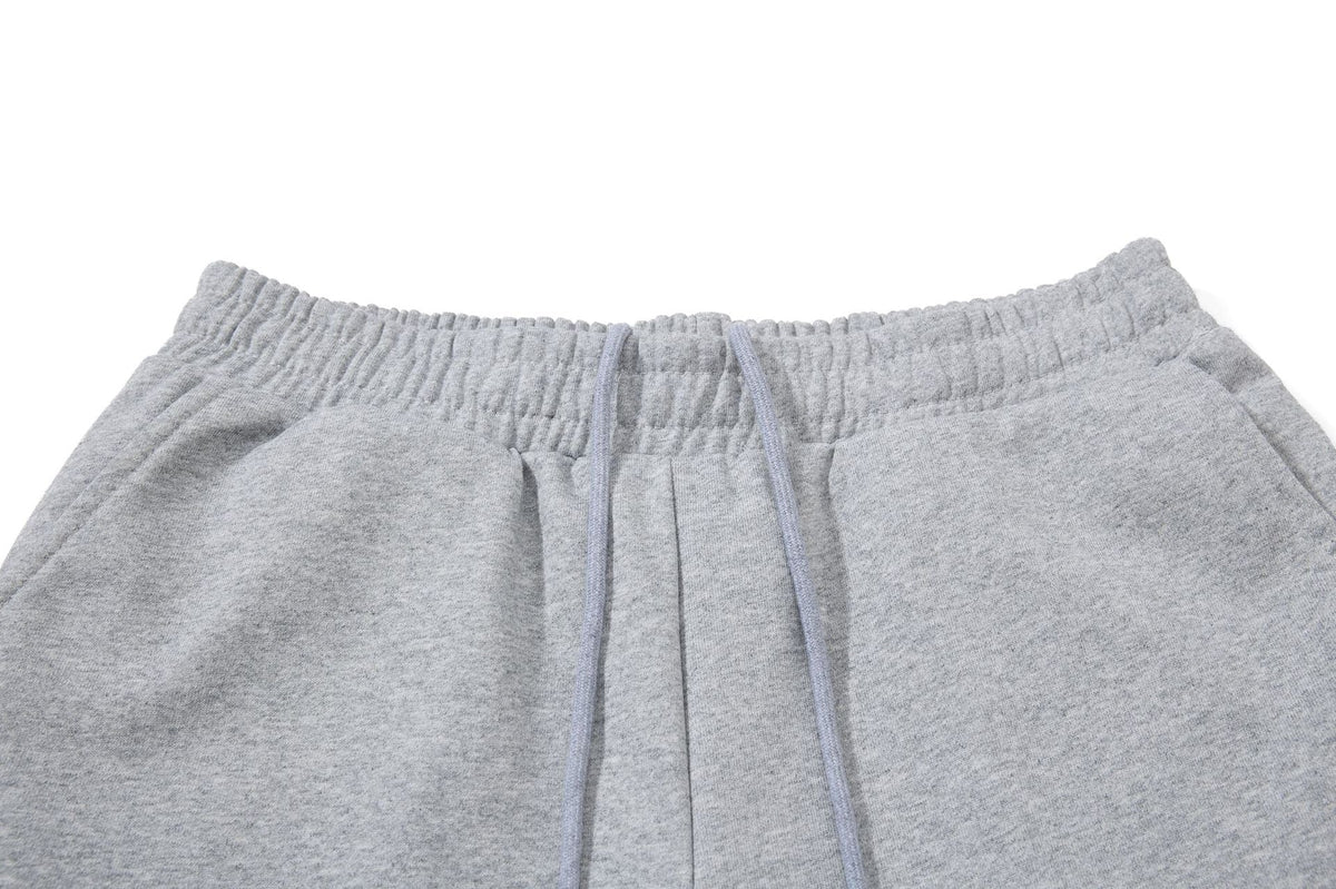 DAXUEN heather grey wide-leg elaborately-script graphic sweatpants