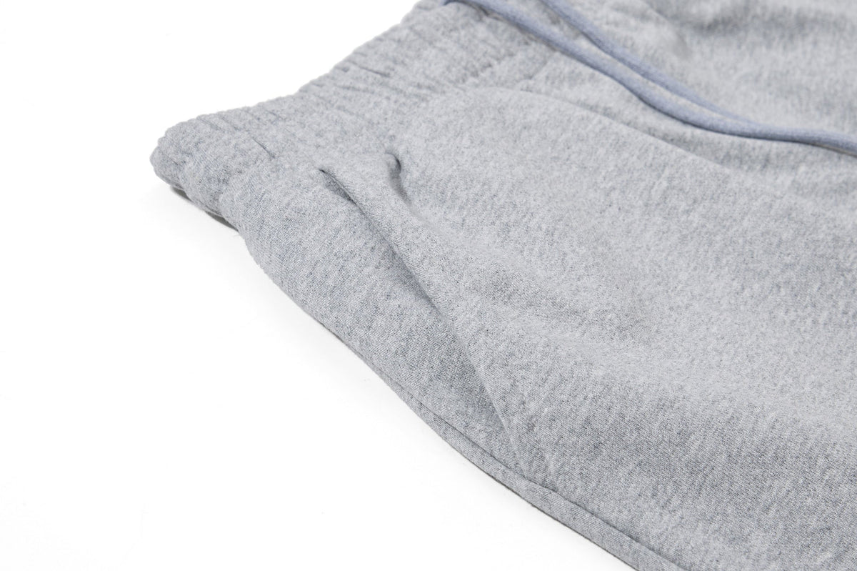 DAXUEN heather grey wide-leg elaborately-script graphic sweatpants