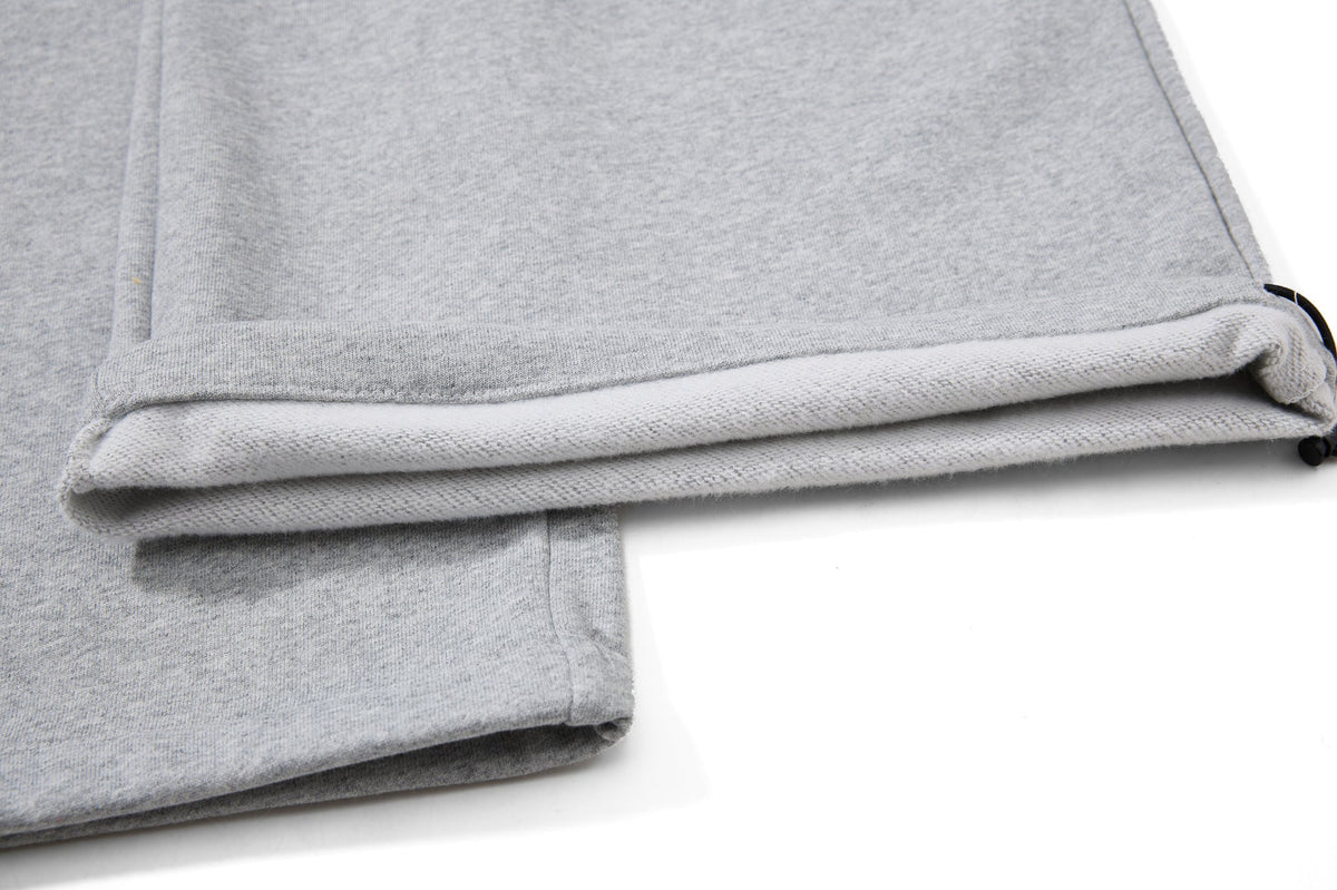 DAXUEN heather grey wide-leg elaborately-script graphic sweatpants