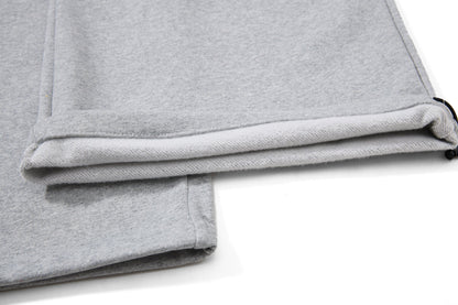DAXUEN heather grey wide-leg elaborately-script graphic sweatpants