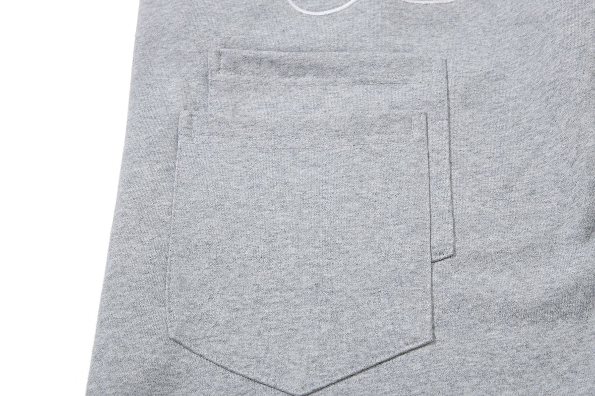 DAXUEN heather grey wide-leg elaborately-script graphic sweatpants