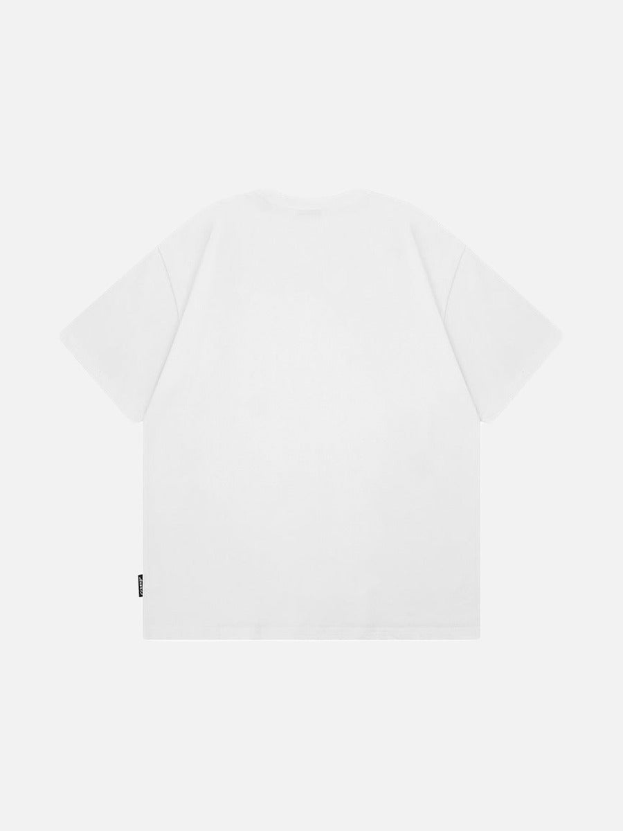 Embroidered apple core short-sleeve T-shirt