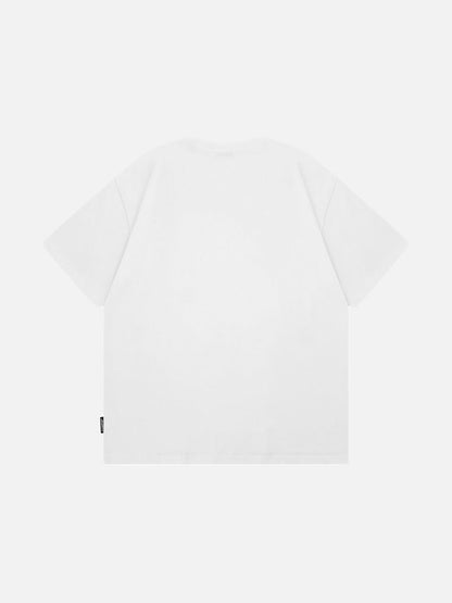 Embroidered apple core short-sleeve T-shirt