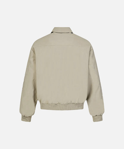 DAXUEN Embroidered bomber jacket in black and beige