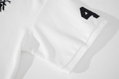 Embroidered White Crest Polo Shirt