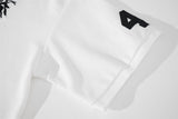 Embroidered White Crest Polo Shirt