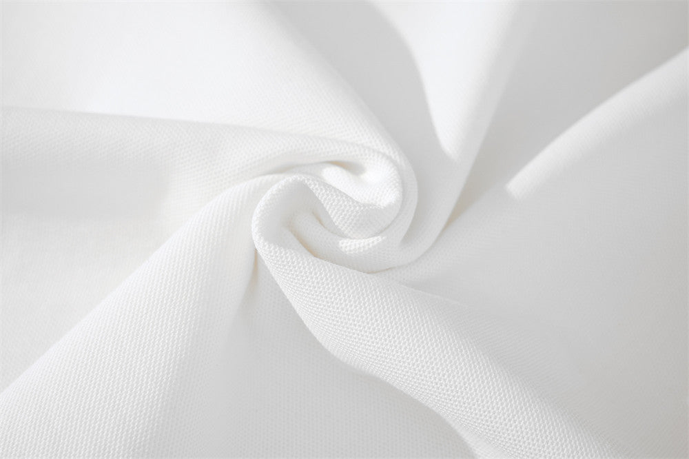 Embroidered White Crest Polo Shirt