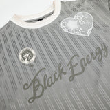 DAXUEN white oversized embroidered crest jersey tee