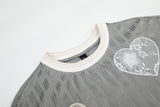 DAXUEN white oversized embroidered crest jersey tee
