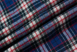 DAXUEN blue red white dark green plaid button-down shirt with embroidered red star